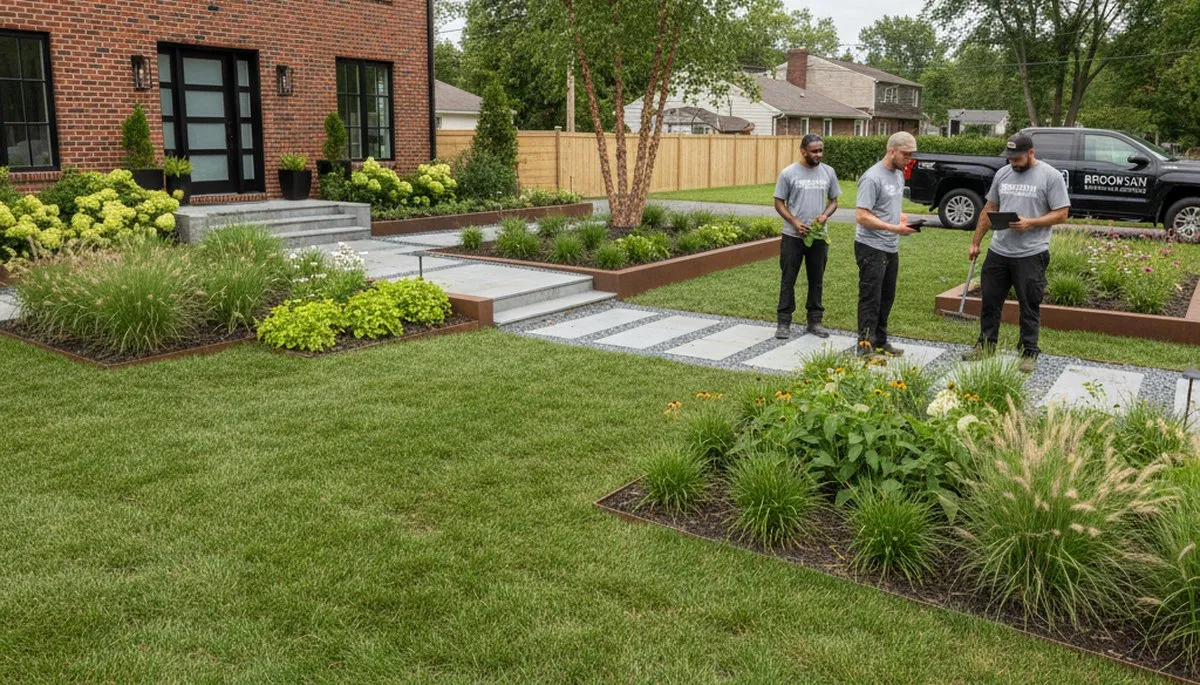 Baltimore, MD landscaping team providing professional lawn care and landscape maintenance