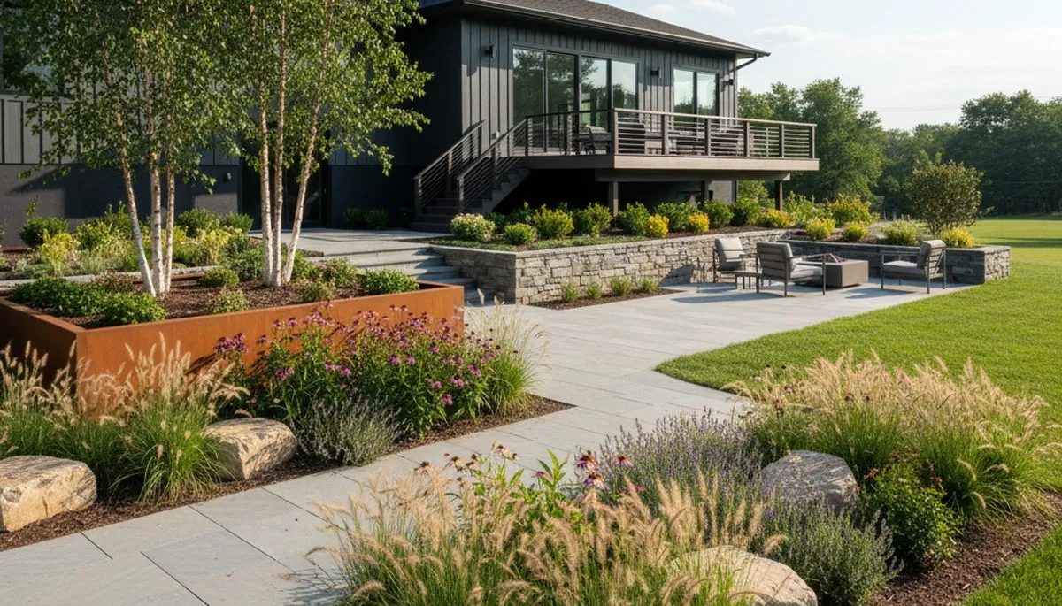 Baltimore, MD landscaping crew providing professional lawn care and outdoor property maintenance