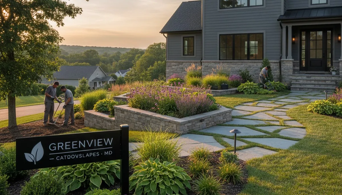 Landscaping team serving Baltimore, MD with professional lawn care and outdoor maintenance services