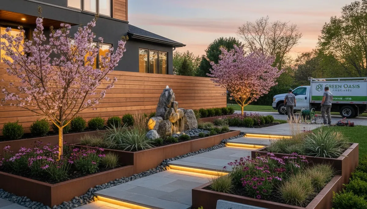 Baltimore, MD landscaping team providing professional yard maintenance and landscape design services