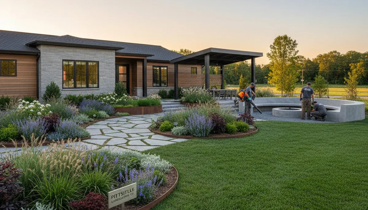 Landscaping crew serving Baltimore, MD with professional lawn and garden maintenance